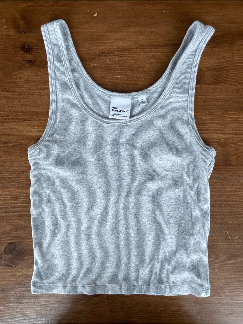 TNA Ribbed Tank Top - Light Gray